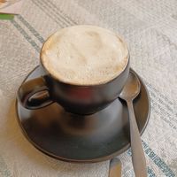 They have Soya Milk as an option for cappucino. It was nice with the dessert. at Bistro 23 Four in Gozo