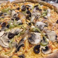 Great pizza! Cheese is great. You just have to ask for vegan option, it is not on the menu. 💚🌱🍕  at Bella Italia in Litochoro