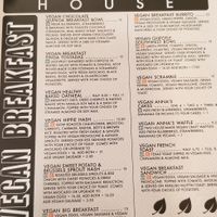 Vegan menu other side at Anna's House in Okemos