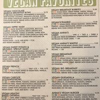 While vegan section on menu at Anna's House in Okemos