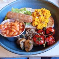 The small size vegan breakfast 😋 at Laughing Dog in Brighton