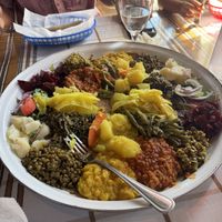 Double portion of the vegetarian platter  at Abyssinia in Memphis