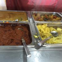 The two lentil dishes on the left were excellent. at Abyssinia in Memphis