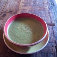 raw protein power soup, very yummy and healthy at Soma Cafe in Ubud