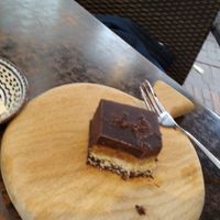 Vegan mars taartje at De Brasserie in Meppel