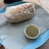 A stuffed burrito (burro on the menu). Setting me up for hours of fun in the ocean. It’s so freakin’ good and filling! at Casita Linda in Ocean Pines