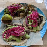 Vegan carnitas tacos at Casita Linda in Ocean Pines