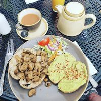 AVOCADO & GARLIC MUSHROOMS WITH SOURDOUGH at Lemana Coffee & Kitchen in Lymington
