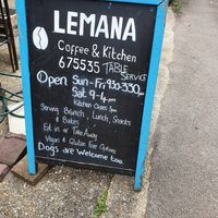 Sign at Lemana Coffee & Kitchen in Lymington