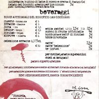 menu: desserts and beverages at La Dama Juana in Colle Di Val Delsa