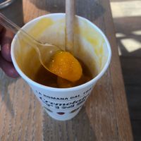 Mango cremolata (slushy) at Gelataria La Romana in Brescia