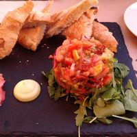 Tomato and avocado tartare at Faristol in Altafulla