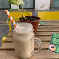 Smoothie with paper straw at REVIV in Malaga