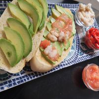 Avocado hummus sandwich at REVIV in Malaga