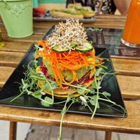 Chick peas omelet (tortilla) at REVIV in Malaga