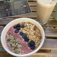 Smoothie bowl and fresh-made smoothie   at REVIV in Malaga