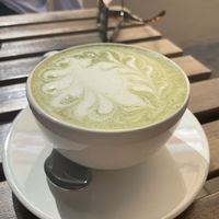 Matcha latte with oat milk  at REVIV in Malaga