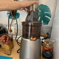 Juicer for beet, apple, lemon and ginger juice we had.  at REVIV in Malaga