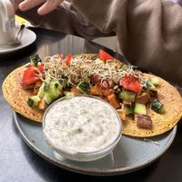 Savory pancakes  at REVIV in Malaga