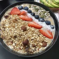 Nutty smoothie bowl  at REVIV in Malaga