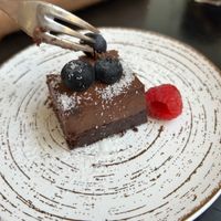 A scrumptious fruit brownie at REVIV in Malaga