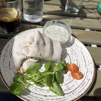 Tofu scramble wrap with tzakiki   at REVIV in Malaga