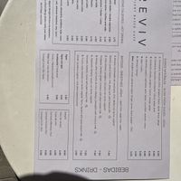 Menu page one   at REVIV in Malaga