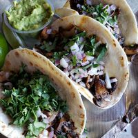Mushroom asada street tacos at Mi Cozumel in Cincinnati