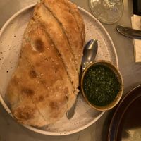 Bread with pesto   at De Nieuwe Kantine in Arnhem