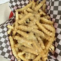 Cheese fries #Veganuary at Vegan Junk Food in Portland