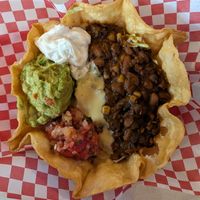 taco salad at Vegan Junk Food in Portland