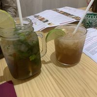 Mojito and a Capri-something or other at La Casita Mexicana in Fuengirola
