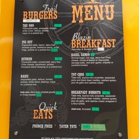 menu at The Wagon in Portland