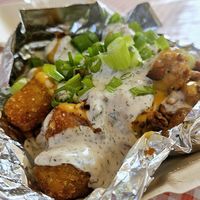 Loaded Fries made with Tater-Tots at The Wagon in Portland