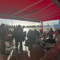 A lovely place to meet up with friends, whatever the weather.  at Ice Cafe in Brighton