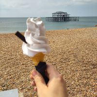 Somehow managed to get both the foreground and background out of focus... at Ice Cafe in Brighton