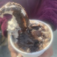 Hot chocolate float 🤤  at Offbeat Creemee in Essex Junction