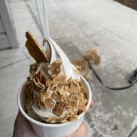 Waffle pieces topping = must have  at Offbeat Creemee in Essex Junction