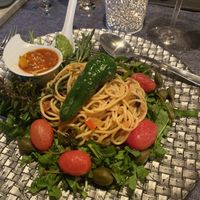 Spaghetti bolognese with sunflower seeds at Casito Mediterraneo in Gran Canaria