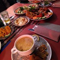 We shared all the vegan side dishes, it was delicious! at Sha'aam in Valkenburg