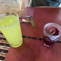 Lemon-mint juice and pomegranate juice (both fresh and amazing)  at Sha'aam in Valkenburg