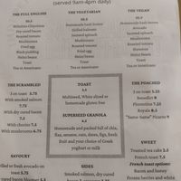 Breakfast menu at Same-Same But Different in Bath