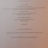 Main courses at FIRE in Dublin