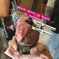 Dark chocolate está súper rico. Mixed berries también es rico. | WatchDominion.com (animal rights documentary) #Veganuary at Anita Gelato - Old San Juan in San Juan