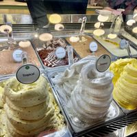 Everything with a green circle is labeled vegan   at Anita Gelato - Old San Juan in San Juan