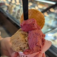 Caramel cookie and mixed berry at Anita Gelato - Old San Juan in San Juan