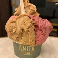 strawberry, mixed berries, dark chocolate, caramel cookies!  at Anita Gelato - Old San Juan in San Juan