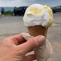 Mango and coconut ice cream at The Porthole in Woolacombe