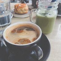 The Green One Smoothie (very tasty!)   at Stir - Chesterton in Cambridge