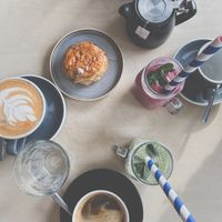 The spread 🩷💚  at Stir - Chesterton in Cambridge